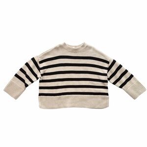 GAP Kids Black and Cream Knit Sweater